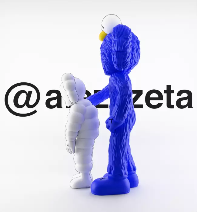 Kaws BFF x What Party Textured Low-poly 3D model_10