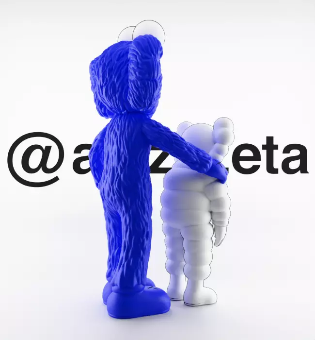 Kaws BFF x What Party Textured Low-poly 3D model_24