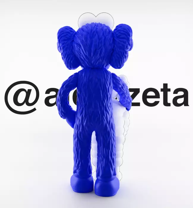 Kaws BFF x What Party Textured Low-poly 3D model_19
