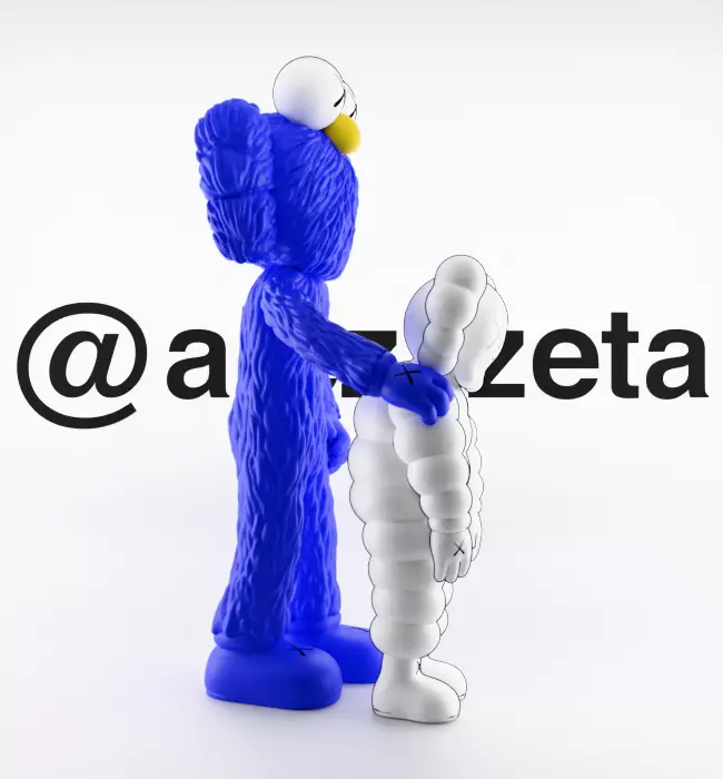 Kaws BFF x What Party Textured Low-poly 3D model_29