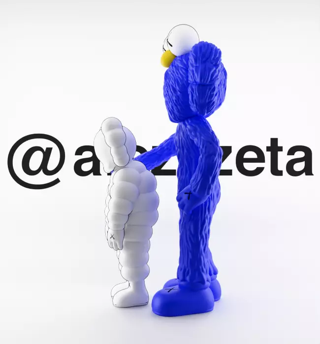 Kaws BFF x What Party Textured Low-poly 3D model_9