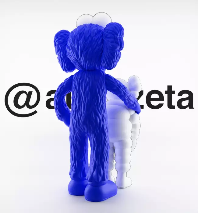 Kaws BFF x What Party Textured Low-poly 3D model_21