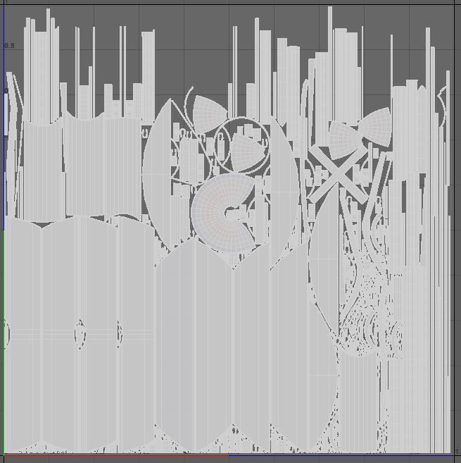 Slavic round wooden shield-painted black with fenrir symbol Low-poly 3D model_7