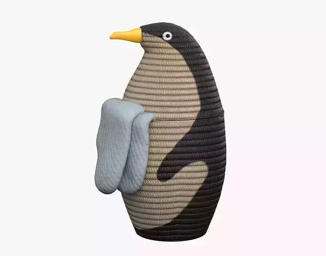 Cute Hamper Playing Room Equipment Penguin Hamper Version 3D model