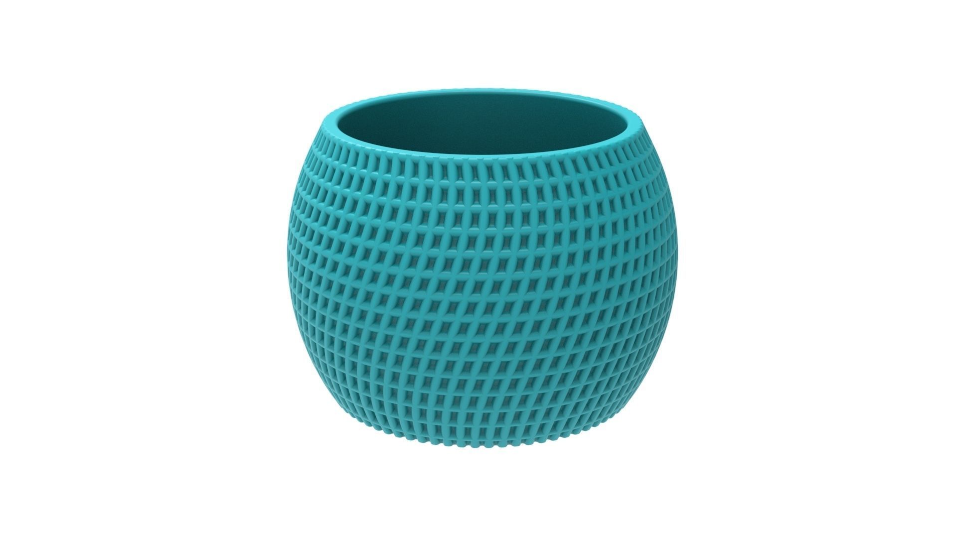 FINNED VASE - POT - PENCIL HOLDER OR PLANTER - SQUARE PATTERN 3D print model_8