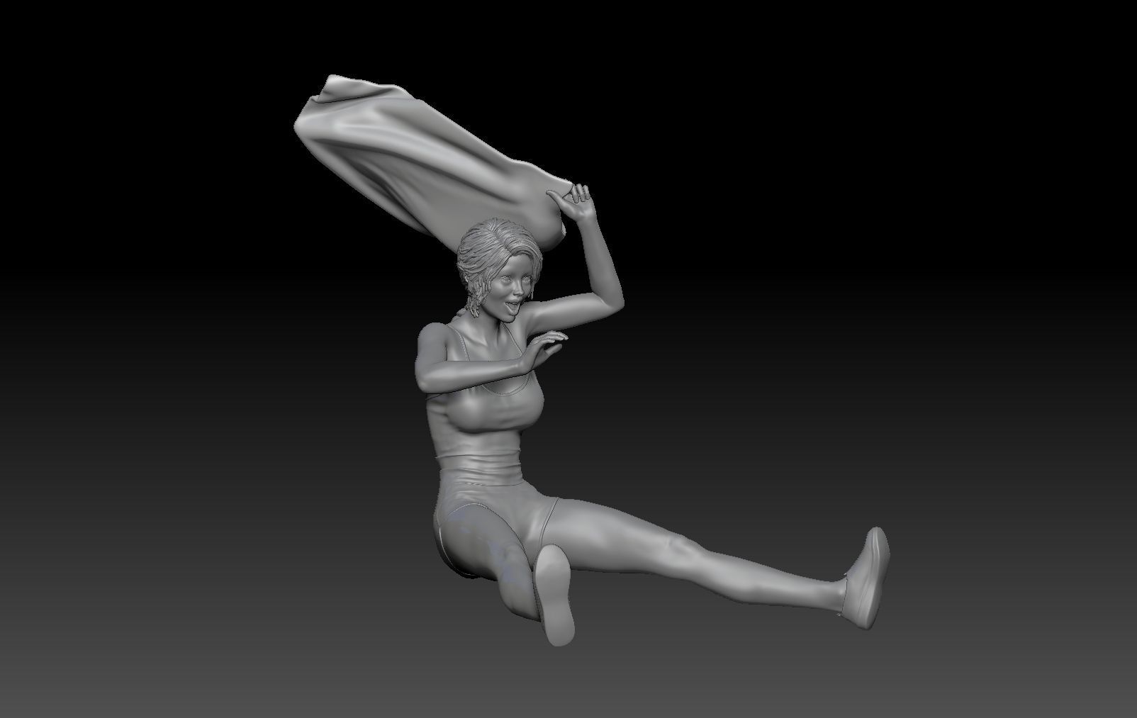 SCOOTER TRAVEL GIRL 2 3D print model_7