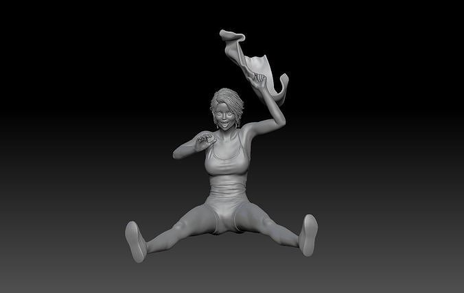 SCOOTER TRAVEL GIRL 2 3D print model