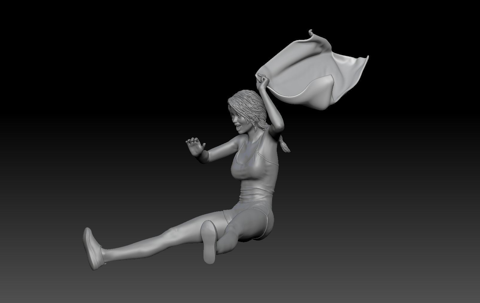 SCOOTER TRAVEL GIRL 2 3D print model_1