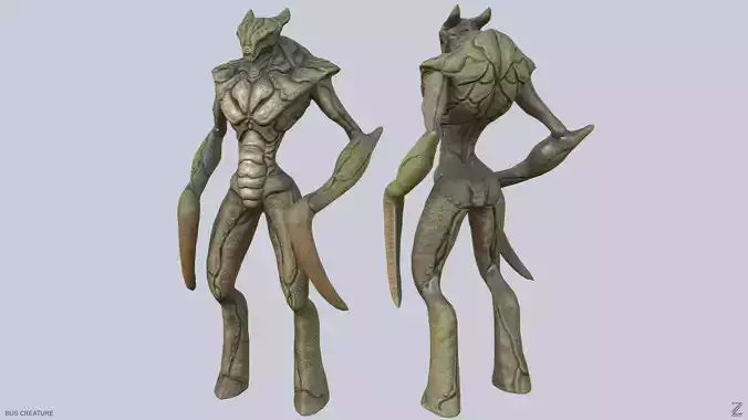 Bug creature Low-poly 3D model