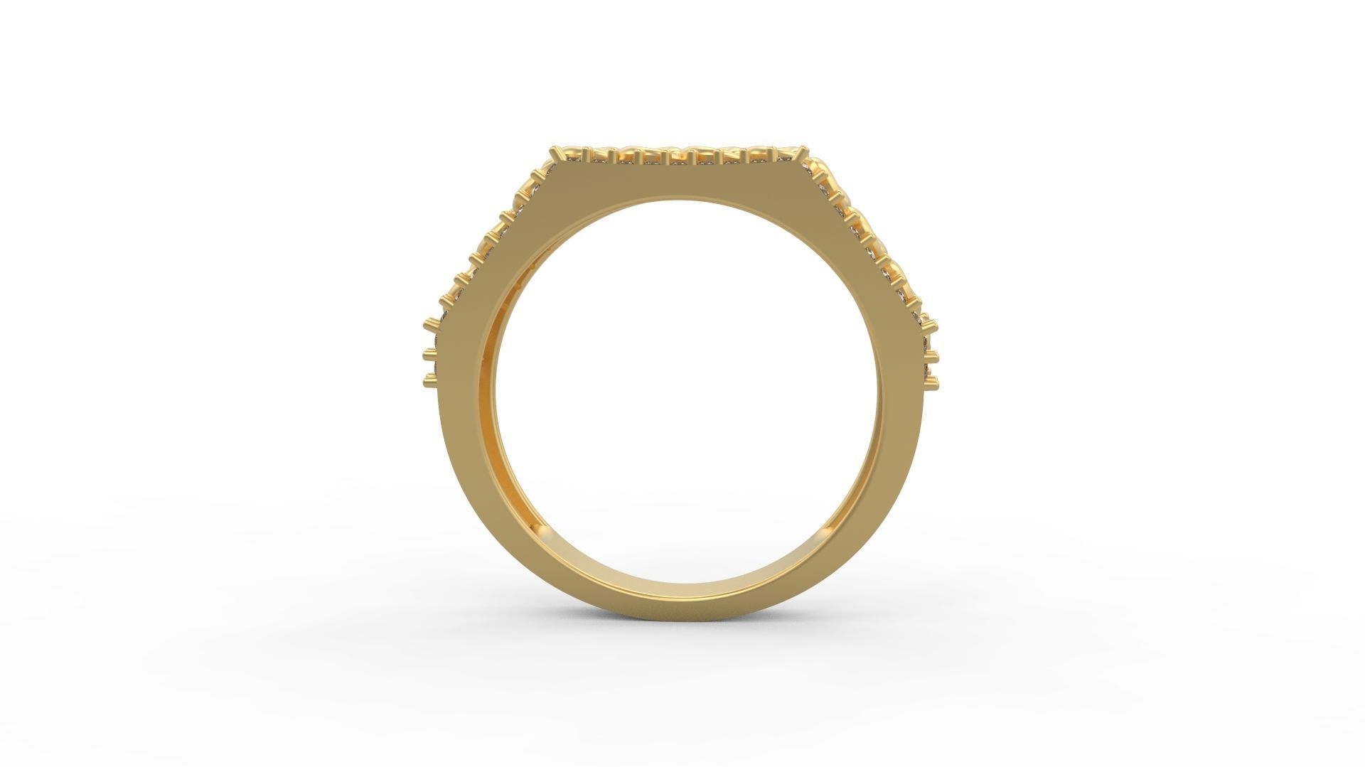 Woman Solitaire Ring 629 3D print model_1