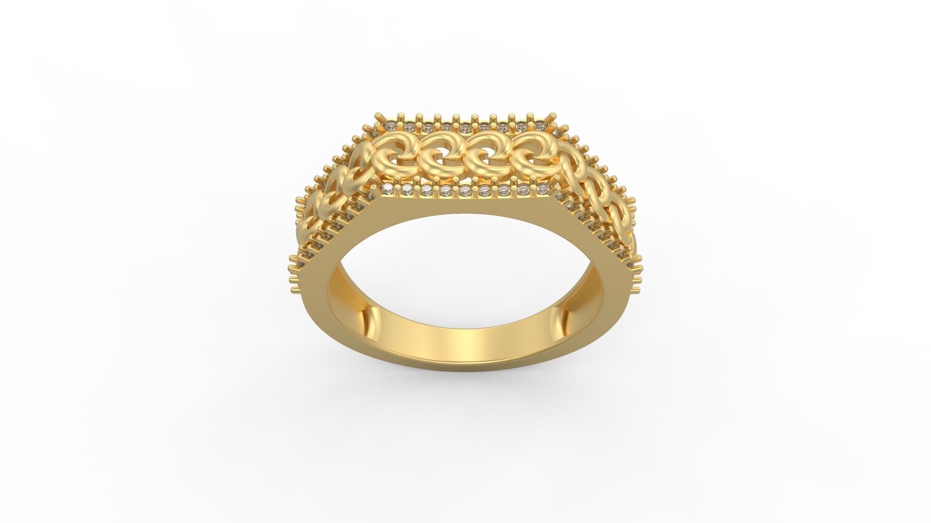 Woman Solitaire Ring 629 3D print model_3