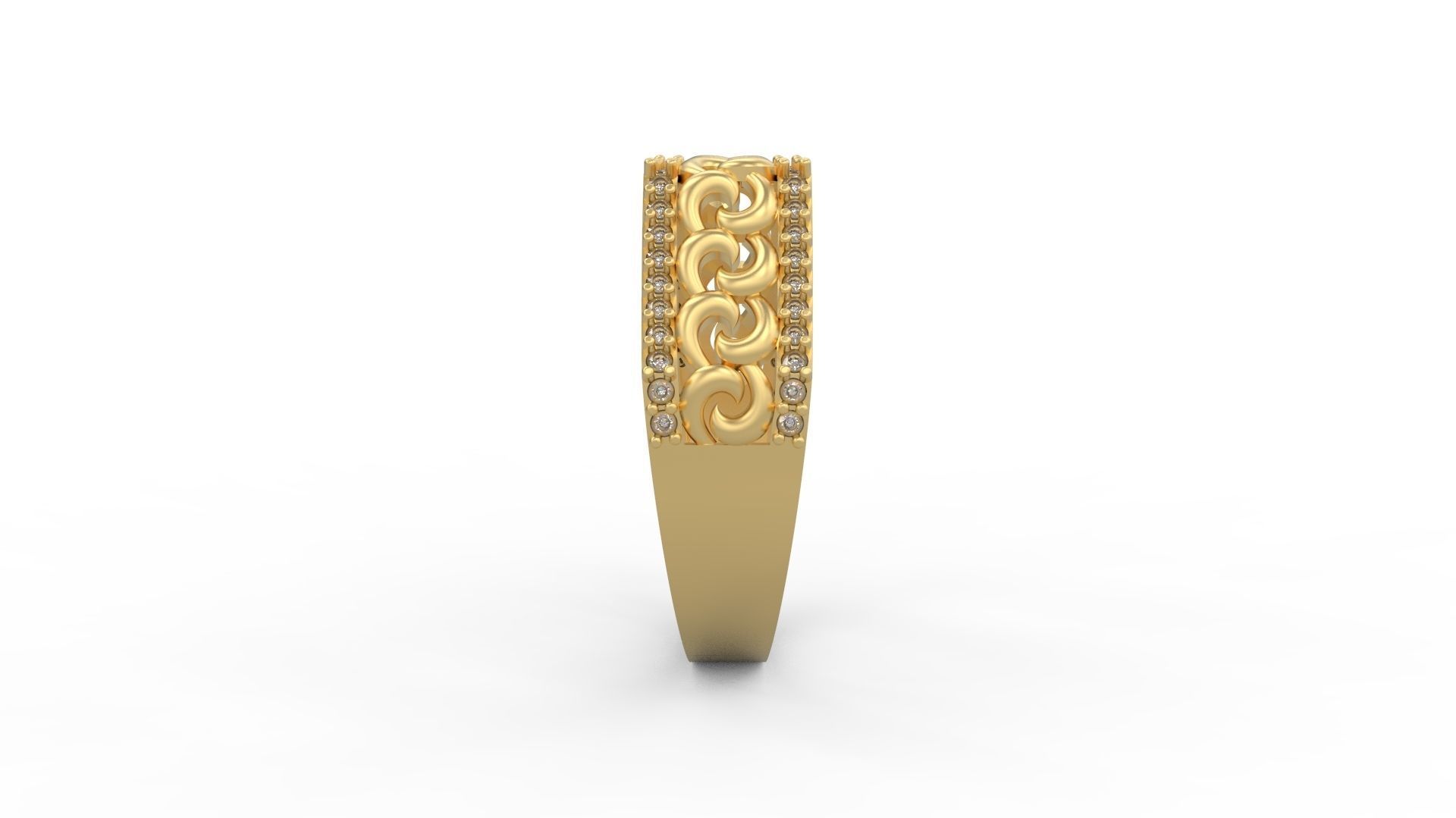 Woman Solitaire Ring 629 3D print model_2