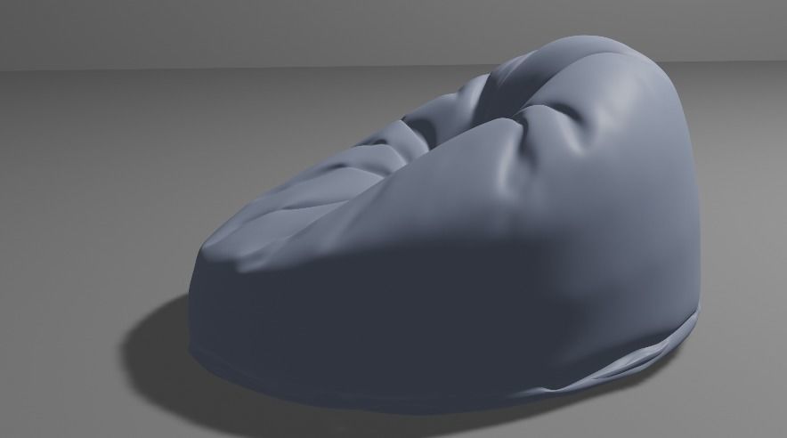 bean bag chair Free 3D model_5