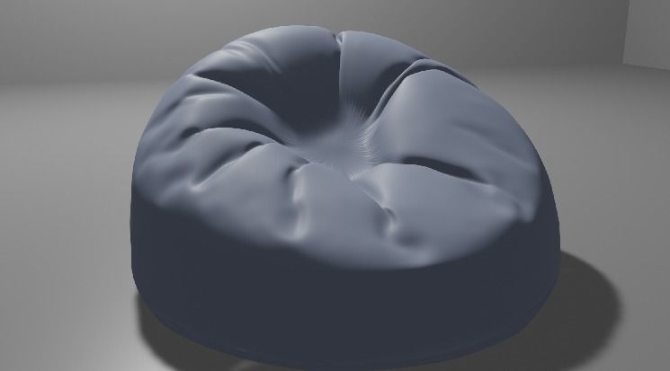 bean bag chair Free 3D model_3