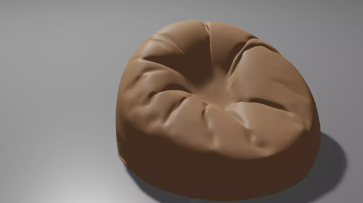 bean bag chair Free 3D model_0