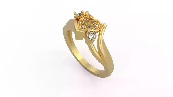 Woman Solitaire Ring 588