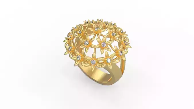 Woman Solitaire Ring 615