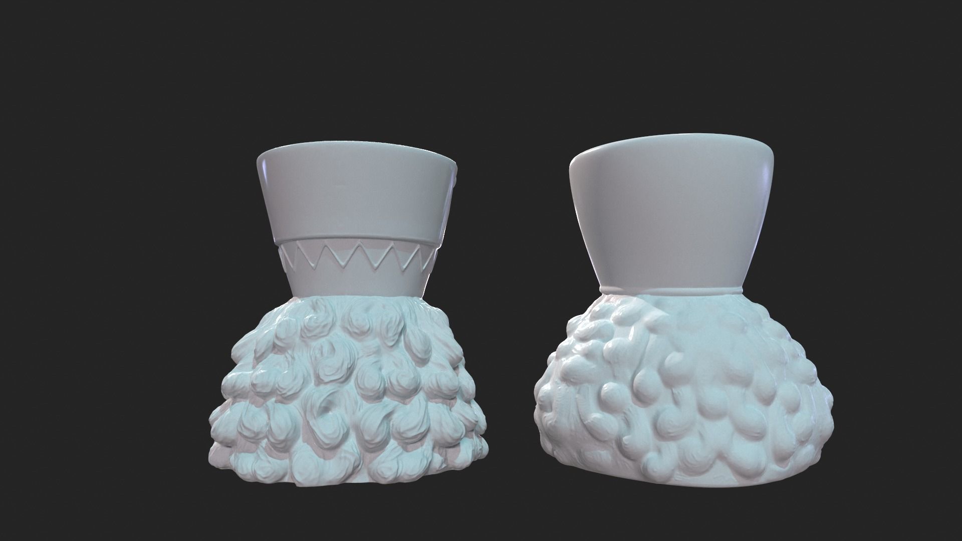 King Queen Flower Planter  3D print model_3