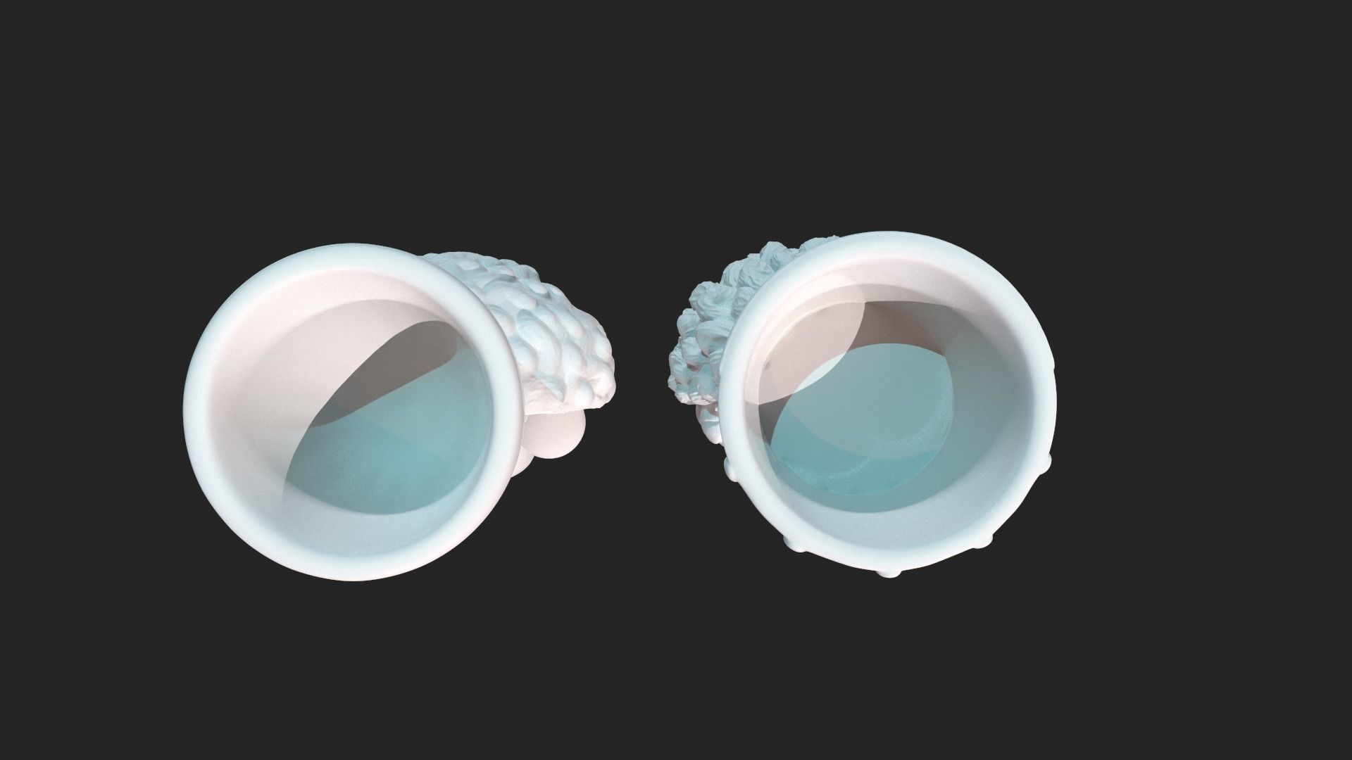 King Queen Flower Planter  3D print model_1