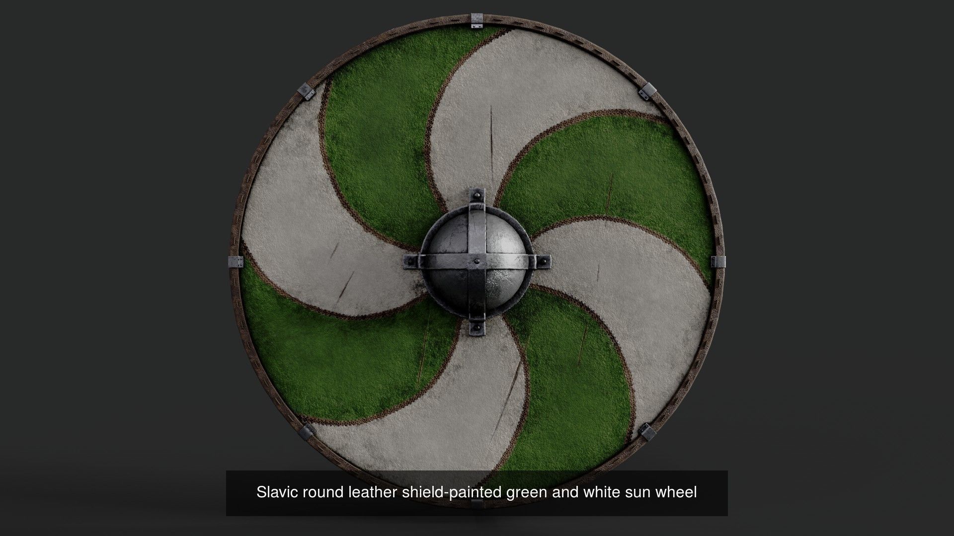 Slavic round shields 40 pieces 3D Model Collection_19
