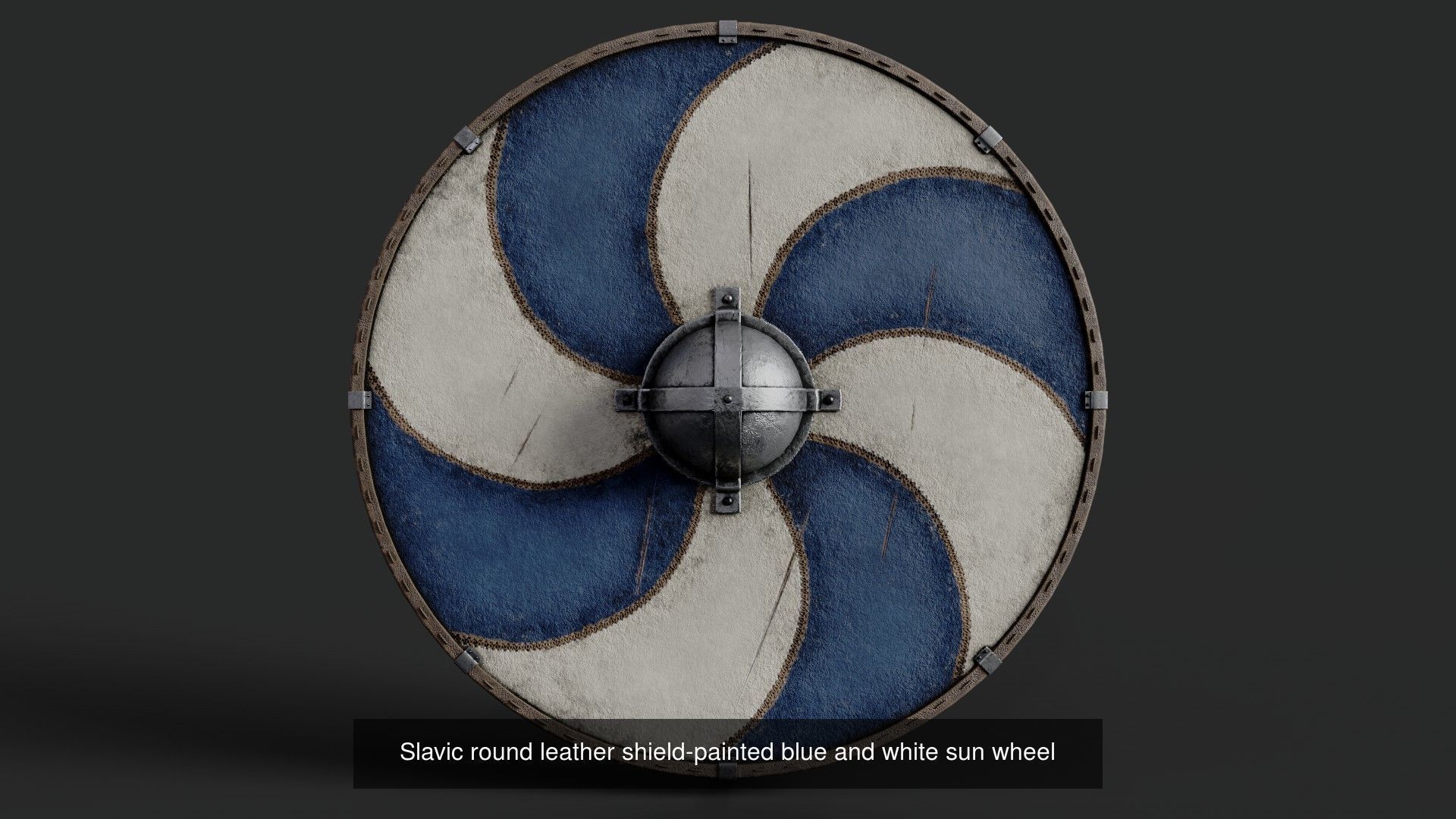 Slavic round shields 40 pieces 3D Model Collection_17