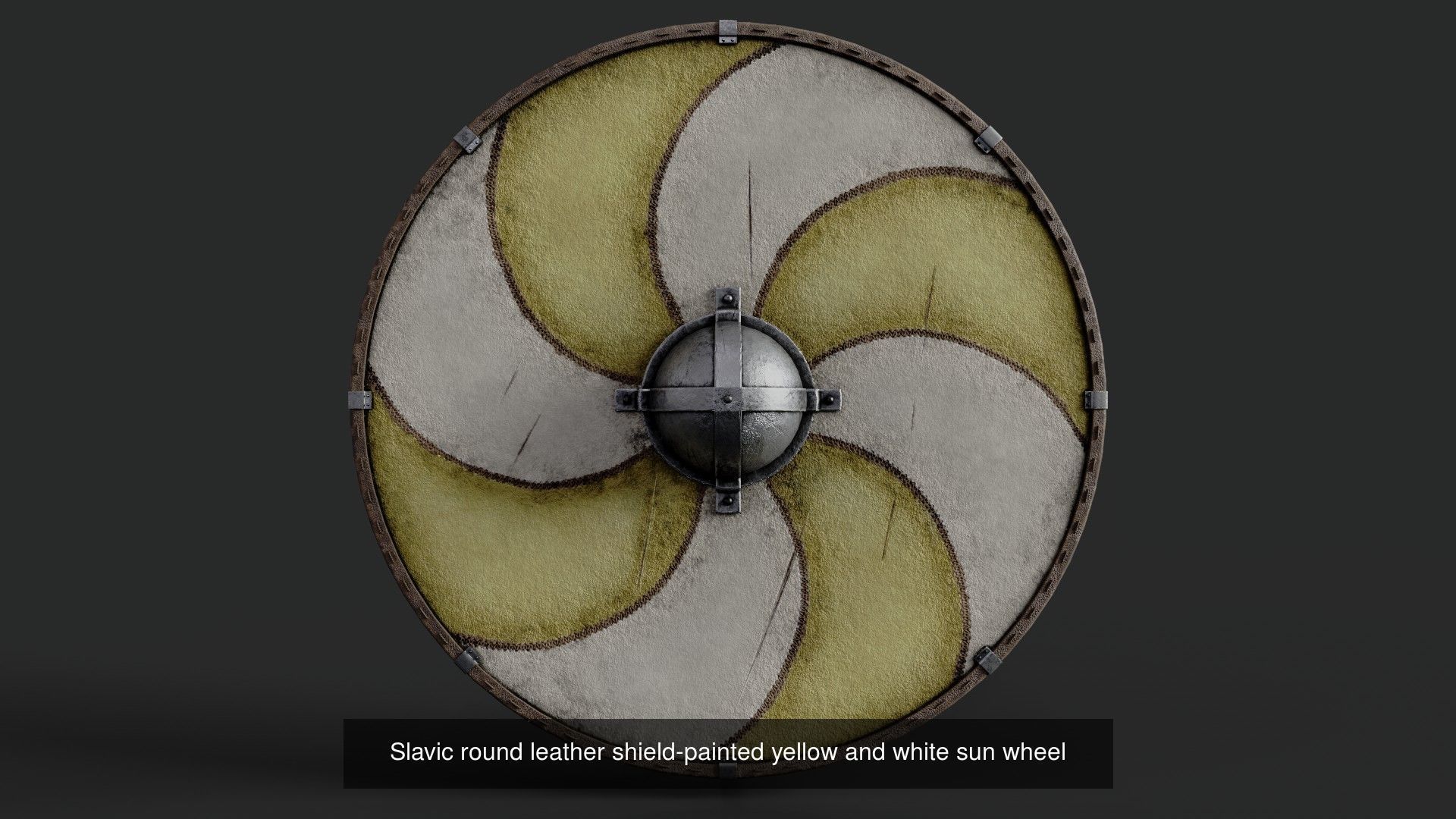 Slavic round shields 40 pieces 3D Model Collection_18