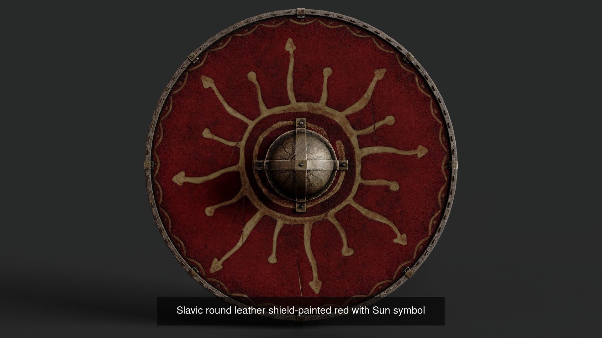 Slavic round shields 40 pieces 3D Model Collection_12