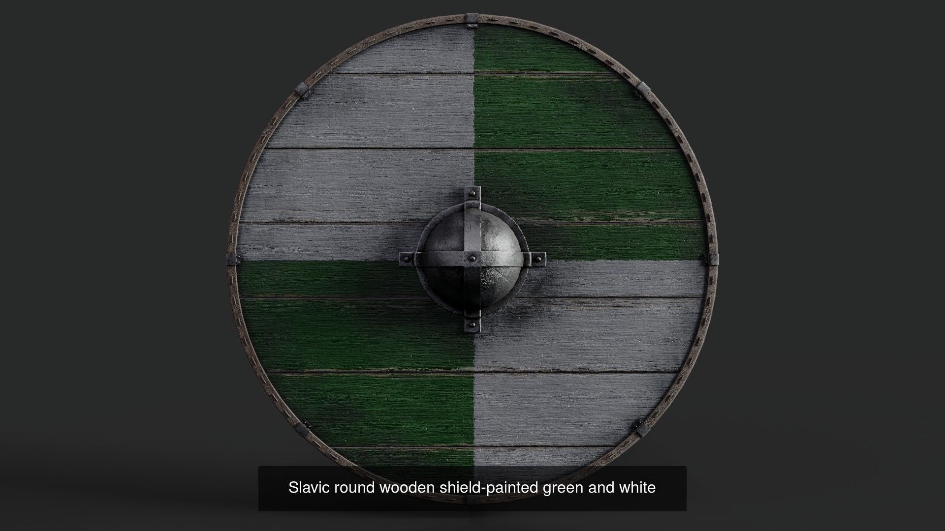 Slavic round shields 40 pieces 3D Model Collection_43