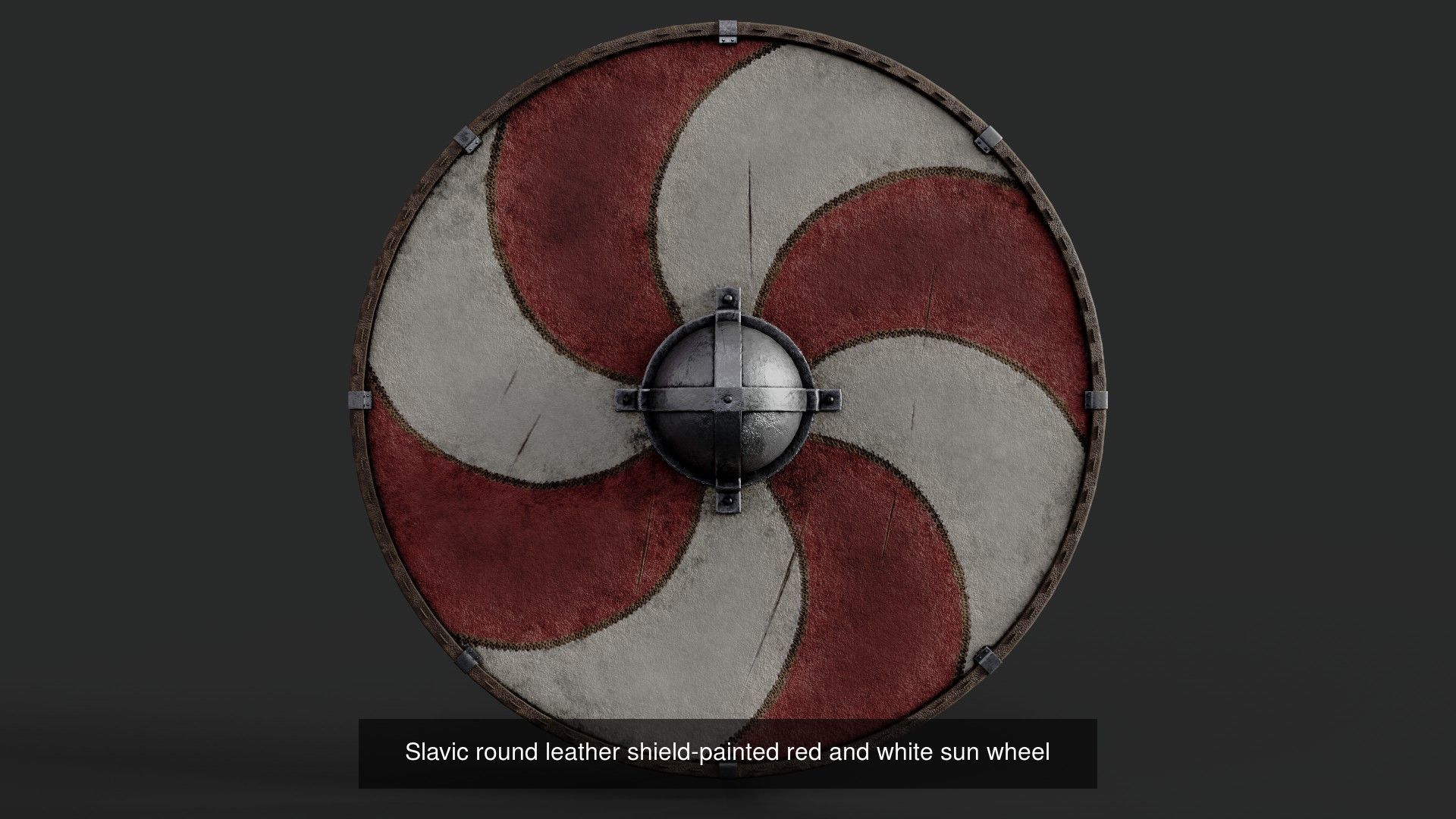 Slavic round shields 40 pieces 3D Model Collection_11