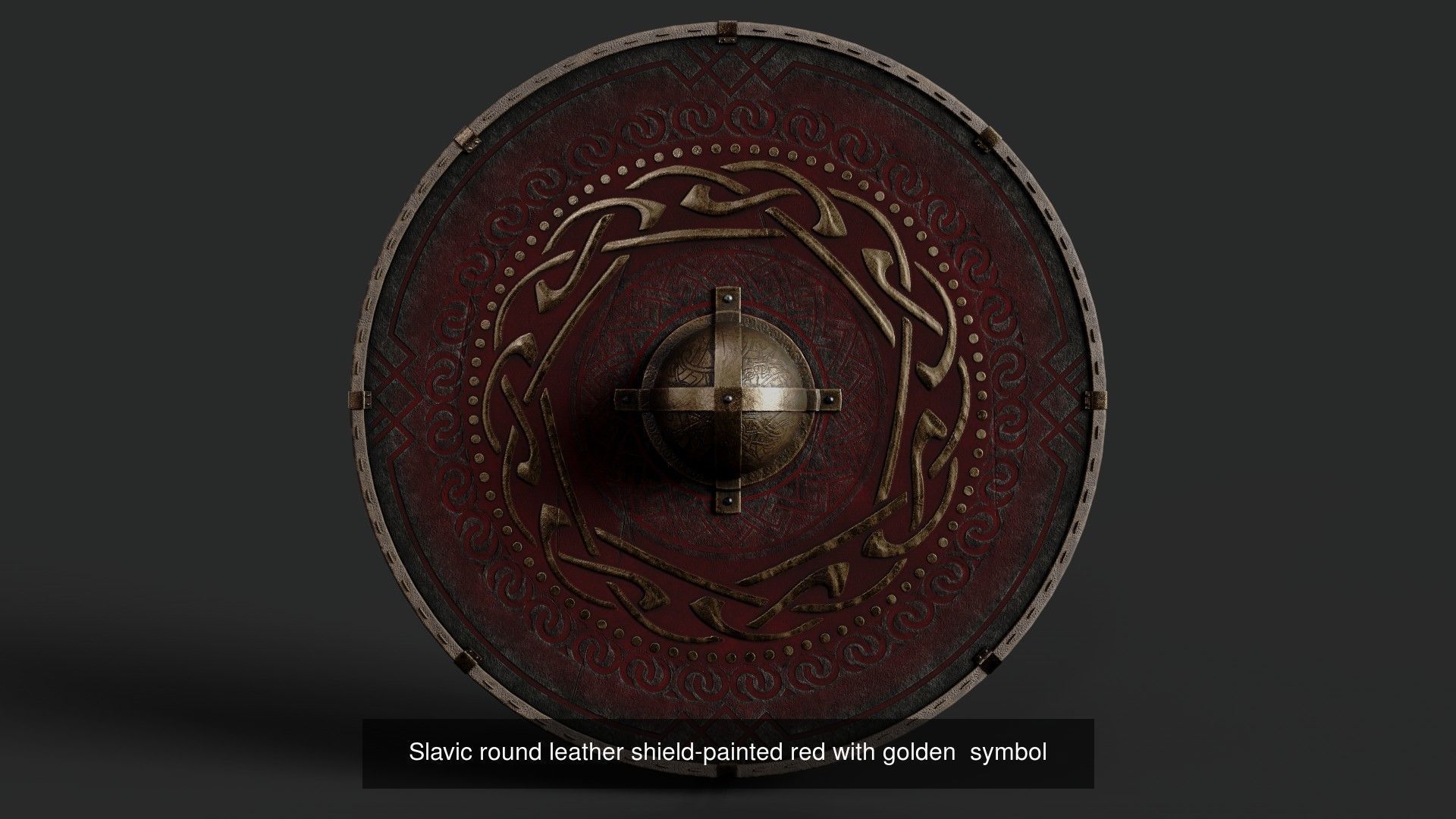 Slavic round shields 40 pieces 3D Model Collection_27