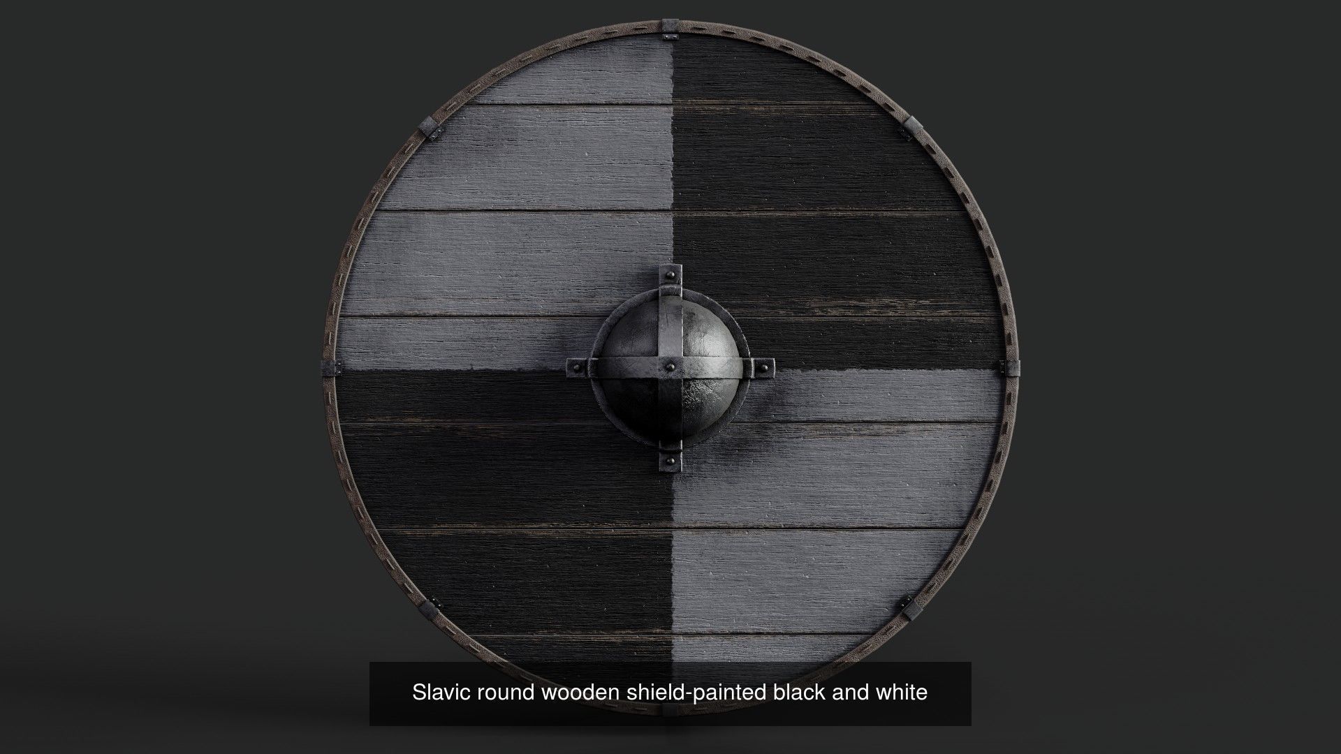 Slavic round shields 40 pieces 3D Model Collection_44