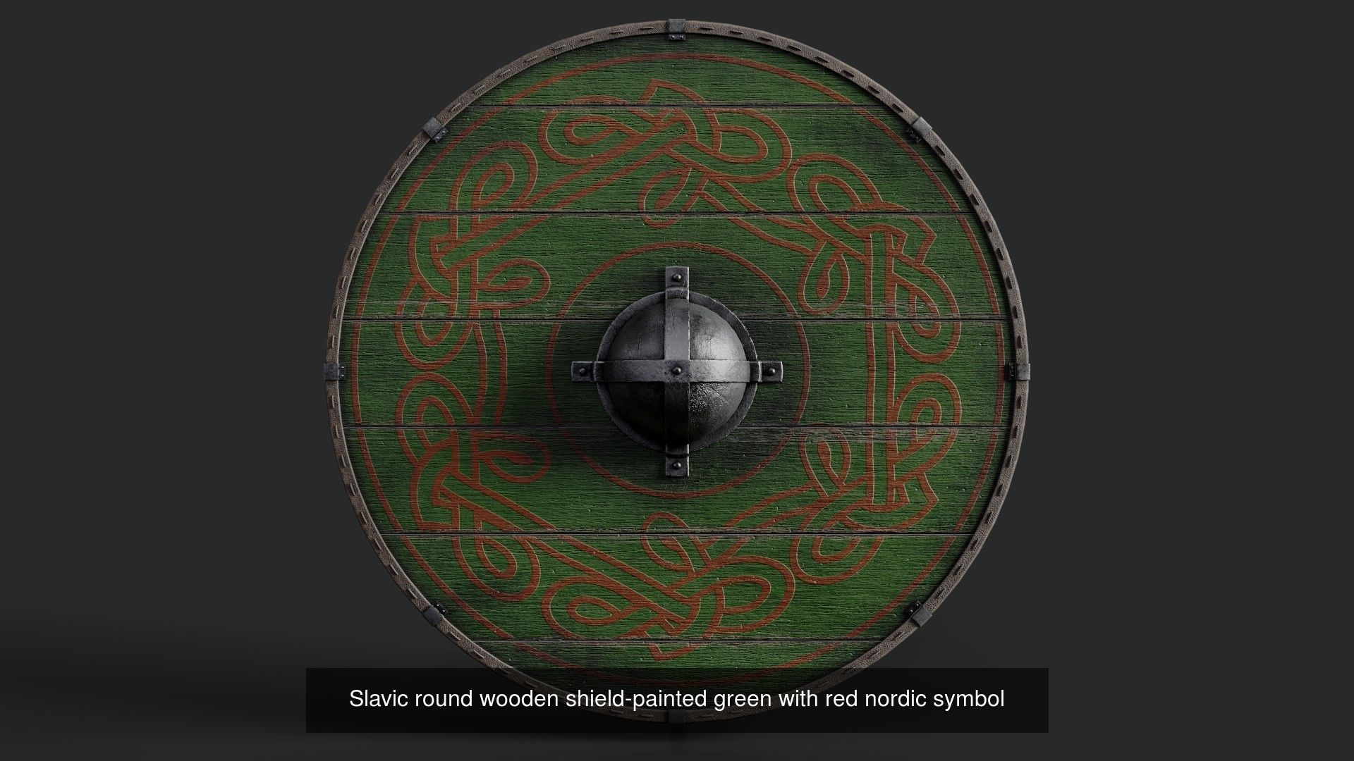 Slavic round shields 40 pieces 3D Model Collection_36