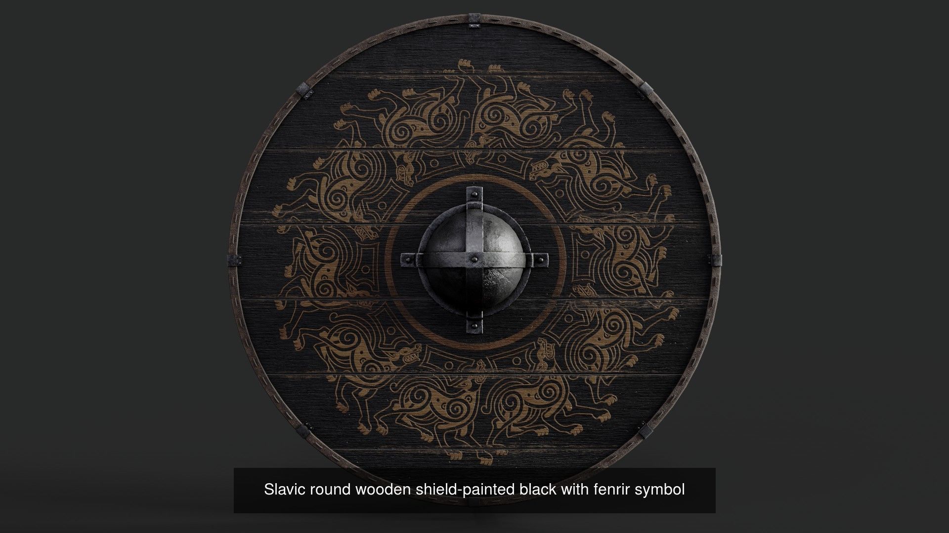 Slavic round shields 40 pieces 3D Model Collection_33