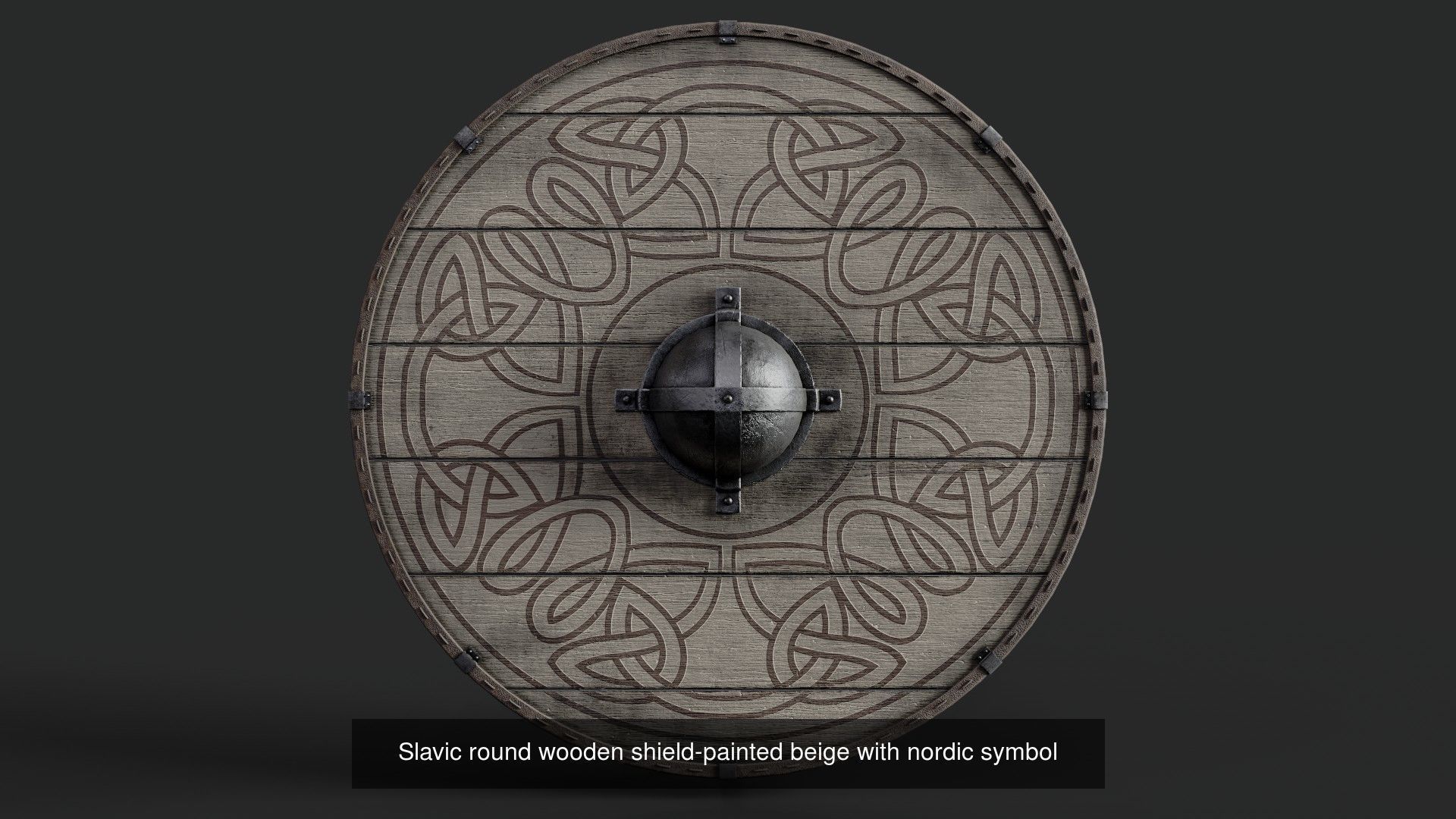 Slavic round shields 40 pieces 3D Model Collection_35