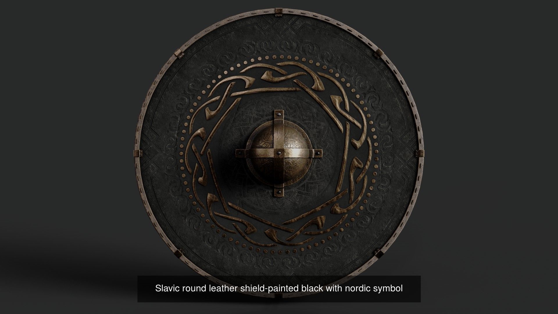 Slavic round shields 40 pieces 3D Model Collection_24