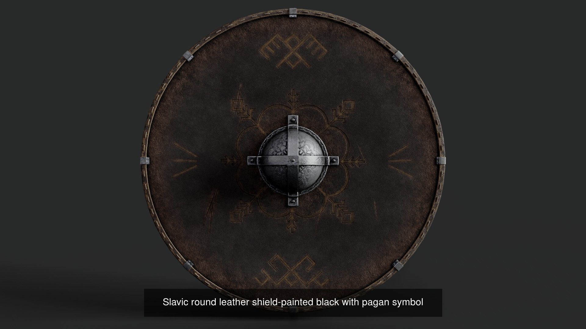 Slavic round shields 40 pieces 3D Model Collection_10