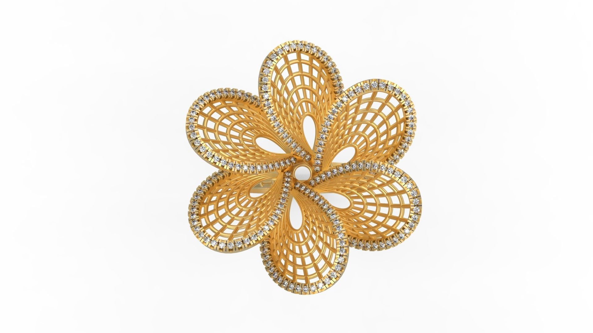 Woman Solitaire Ring 616 3D print model_4