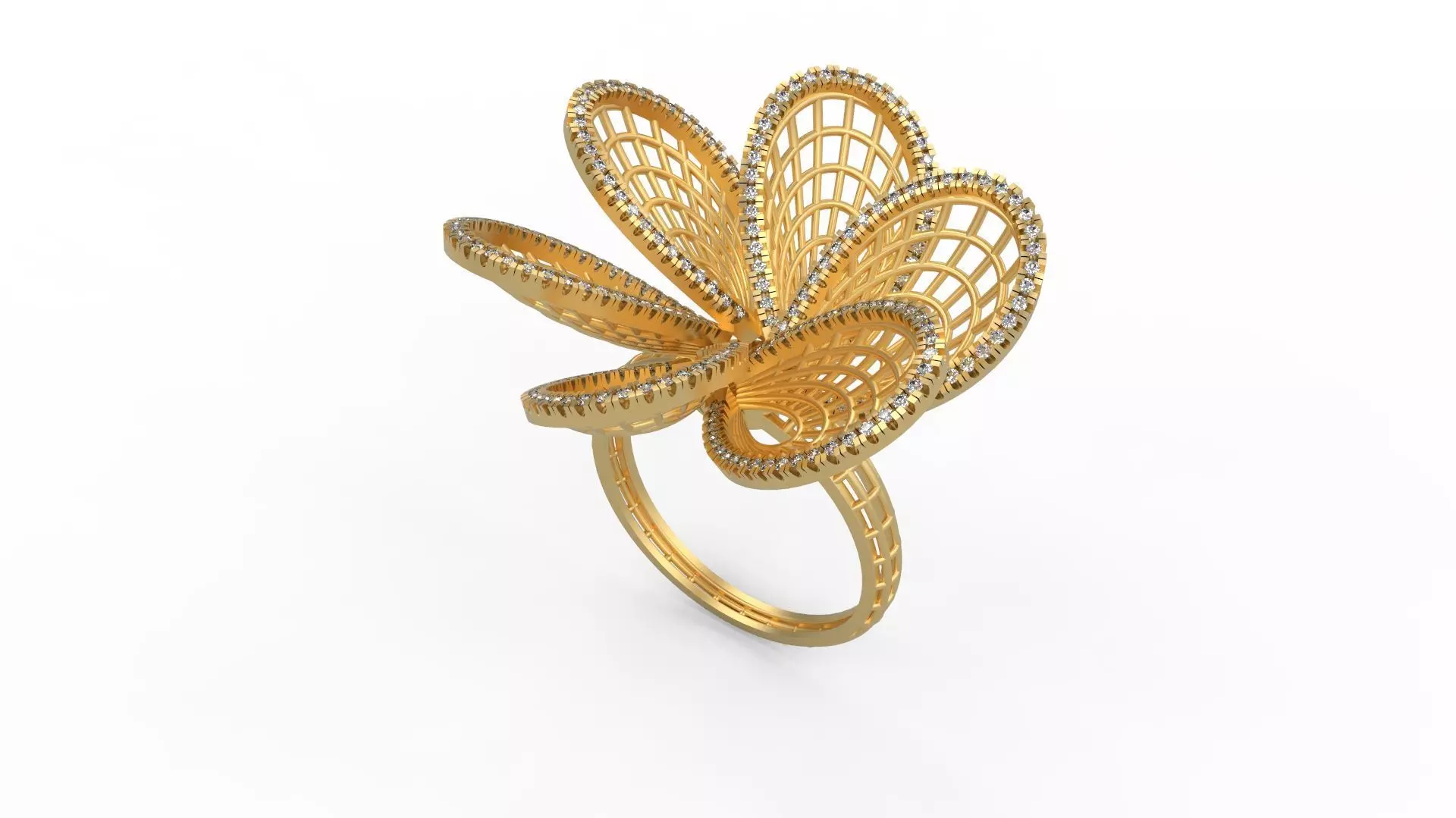 Woman Solitaire Ring 616 3D print model_0