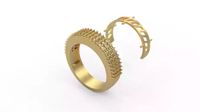 Woman Solitaire Ring 592