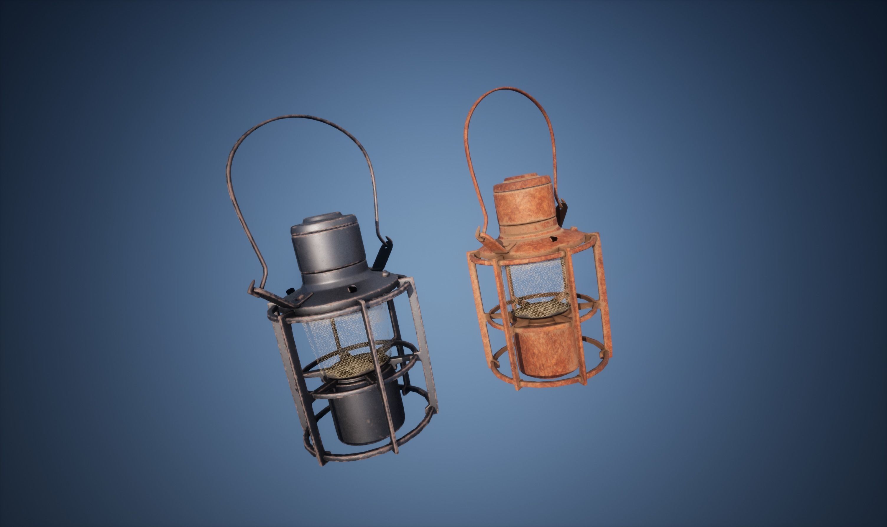 Lantern game ready Low-poly 3D model_4