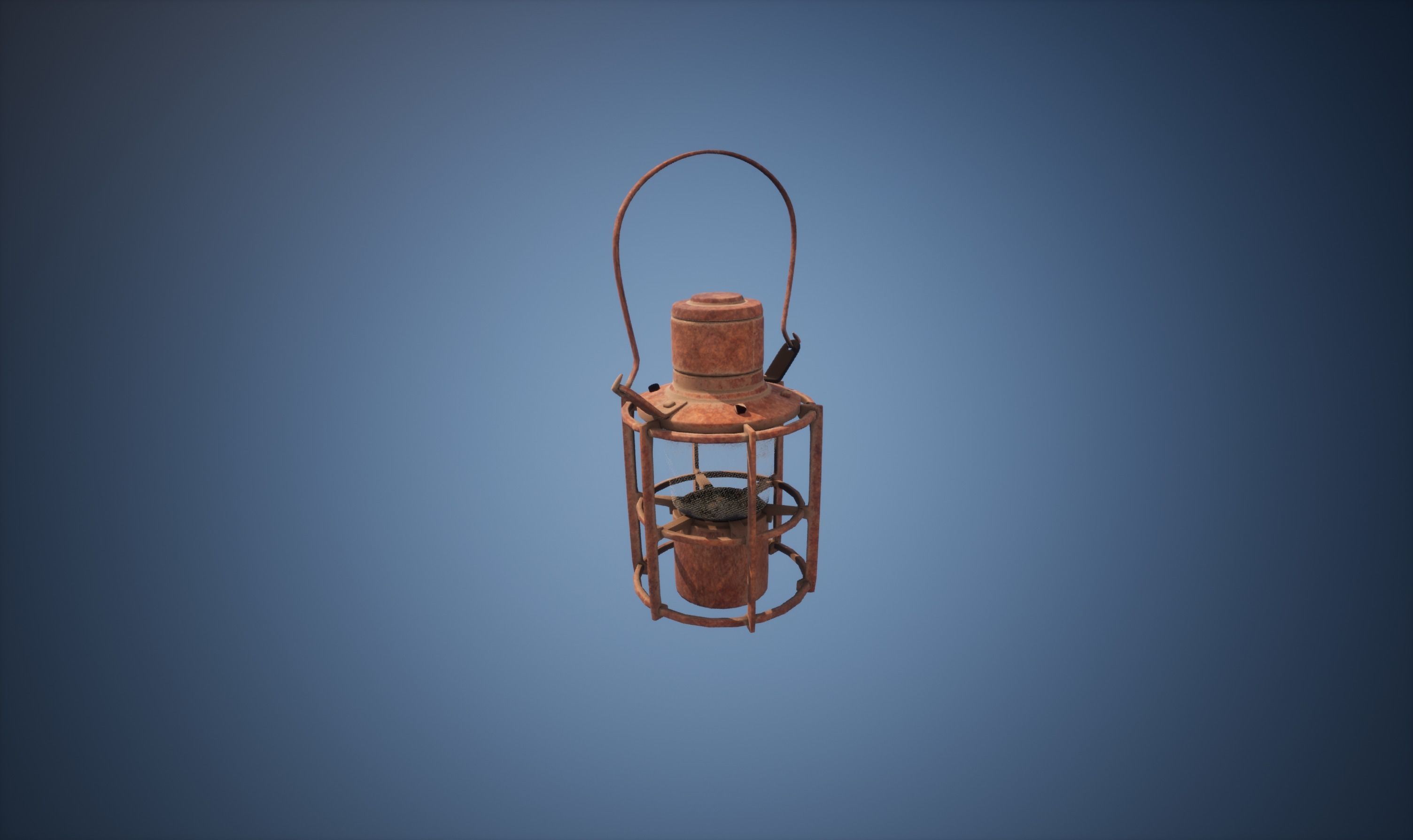 Lantern game ready Low-poly 3D model_2