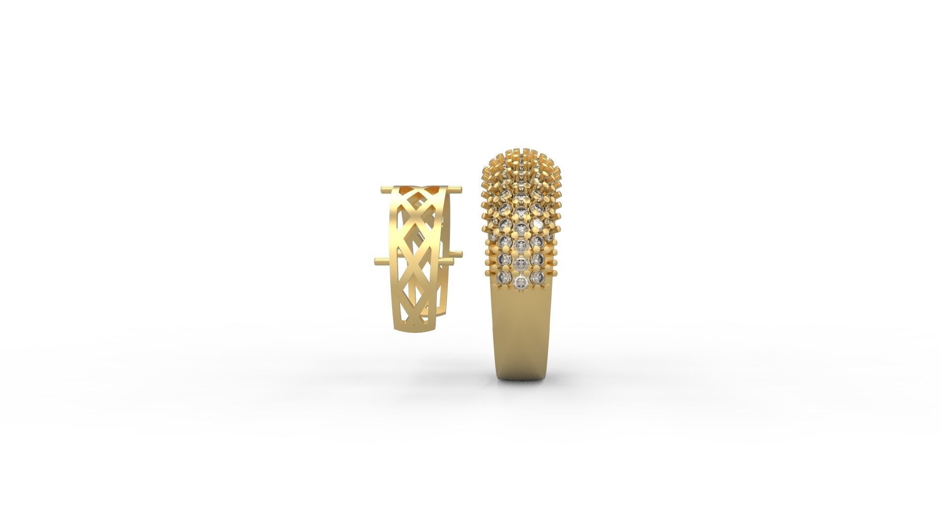 Woman Solitaire Ring 598 3D print model_2