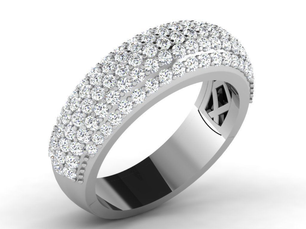 Woman Solitaire Ring 598 3D print model_5