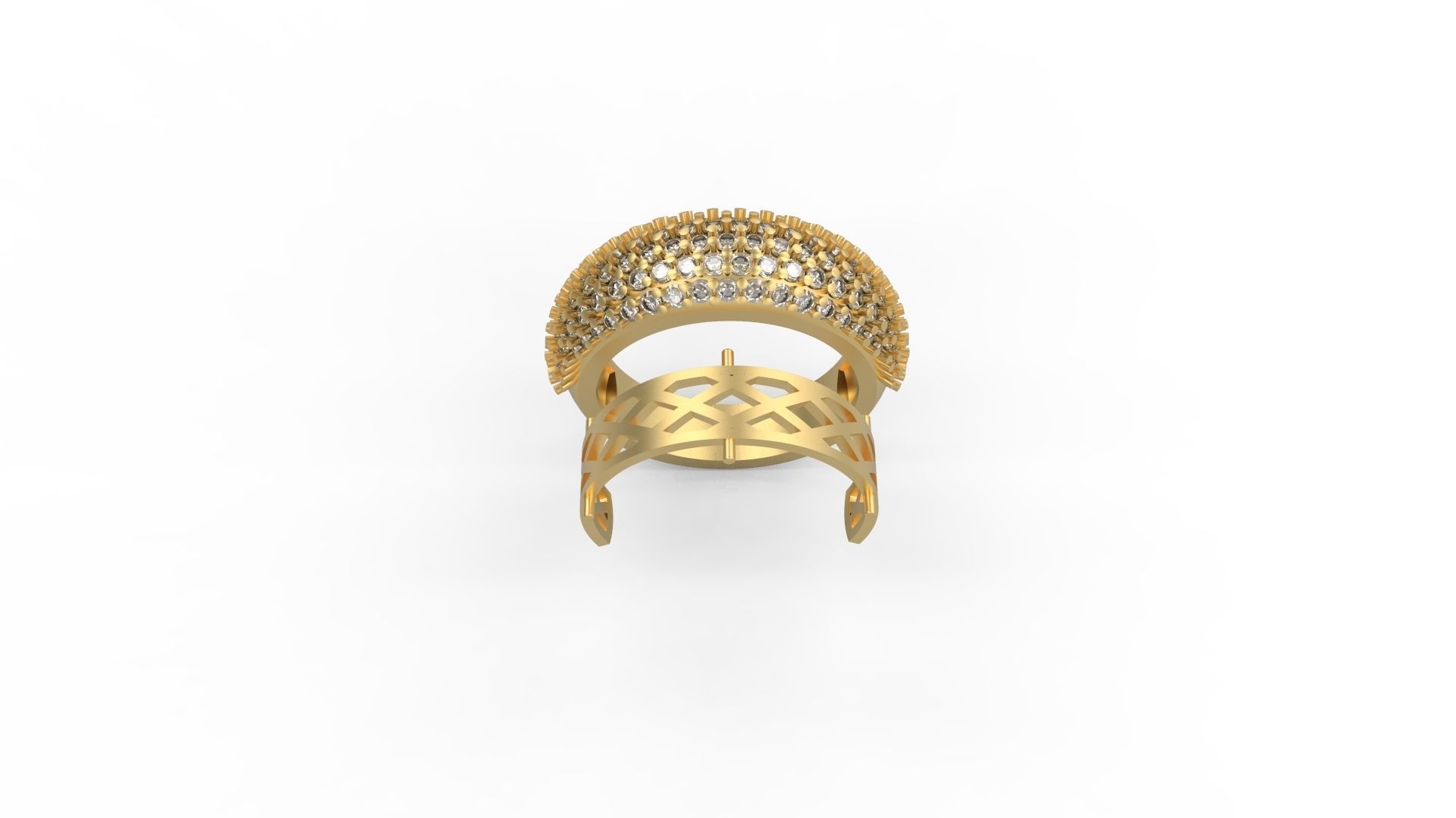 Woman Solitaire Ring 598 3D print model_3