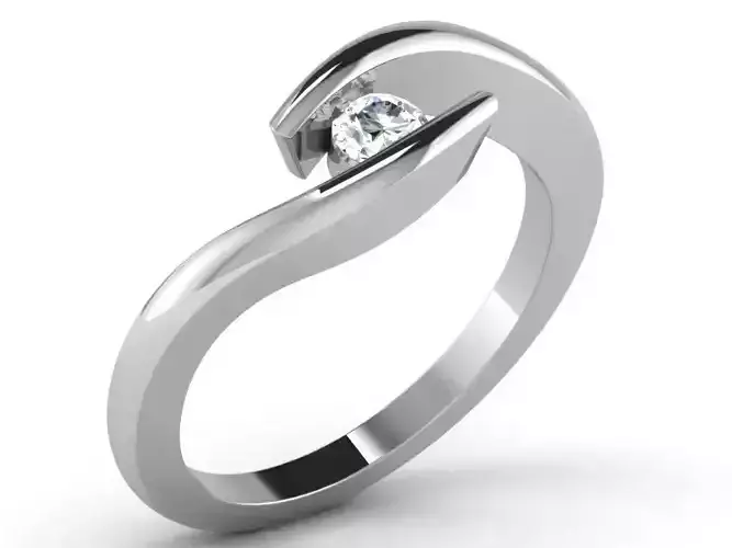 Woman Solitaire Ring 602