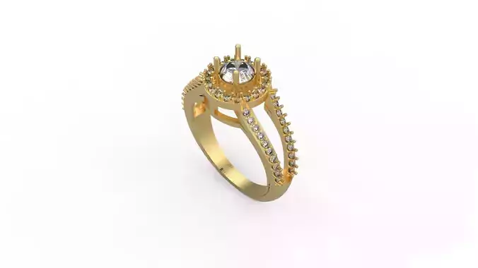 Woman Solitaire Ring 578