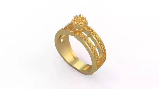 Woman Solitaire Ring 582