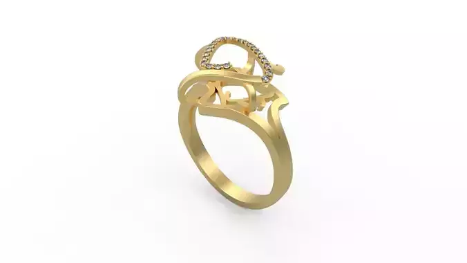 Woman Solitaire Ring 607