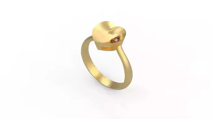 Woman Solitaire Ring 623