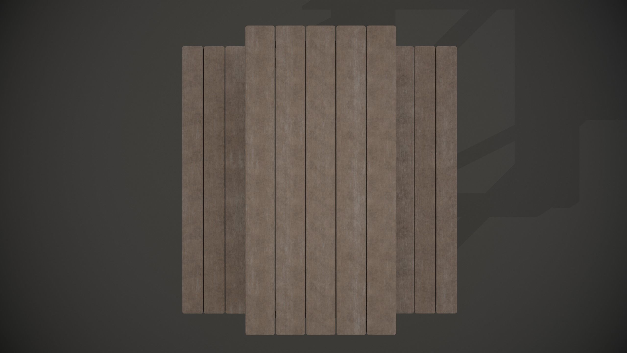 Wooden Picnic Table 3D model_5